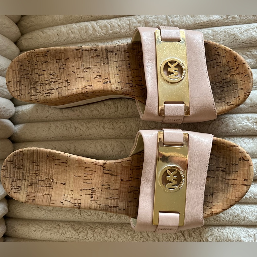 Michael Kors Pink Wedge Shoes with Textured Soles